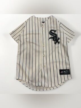 Chicago White Sox Jersey Youth Medium Majestic Adam Dunn MLB Baseball Pinstripe
